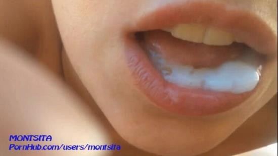 OnlyFans - Montsita - Mouth full of cum - Compilation (FullHD/1080p/445 MB)