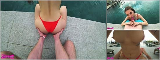 ModelsPorn - Accidentally Cum In Her Pussy Near The Rooftop Pool - SolaZola (FullHD/1080p/668 MB)