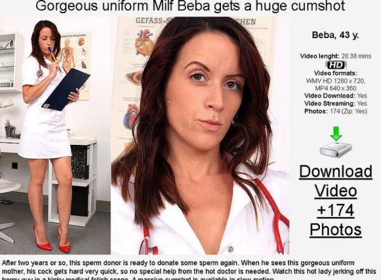 spermhospital - Beba k : Foxy uniform mother Beba gets a huge cumshot (HD/720p/1.04 GB)