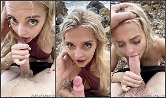 Onlyfans - Trippie Bri Beach Blowjob Video Leaked (HD/720p/112 MB)